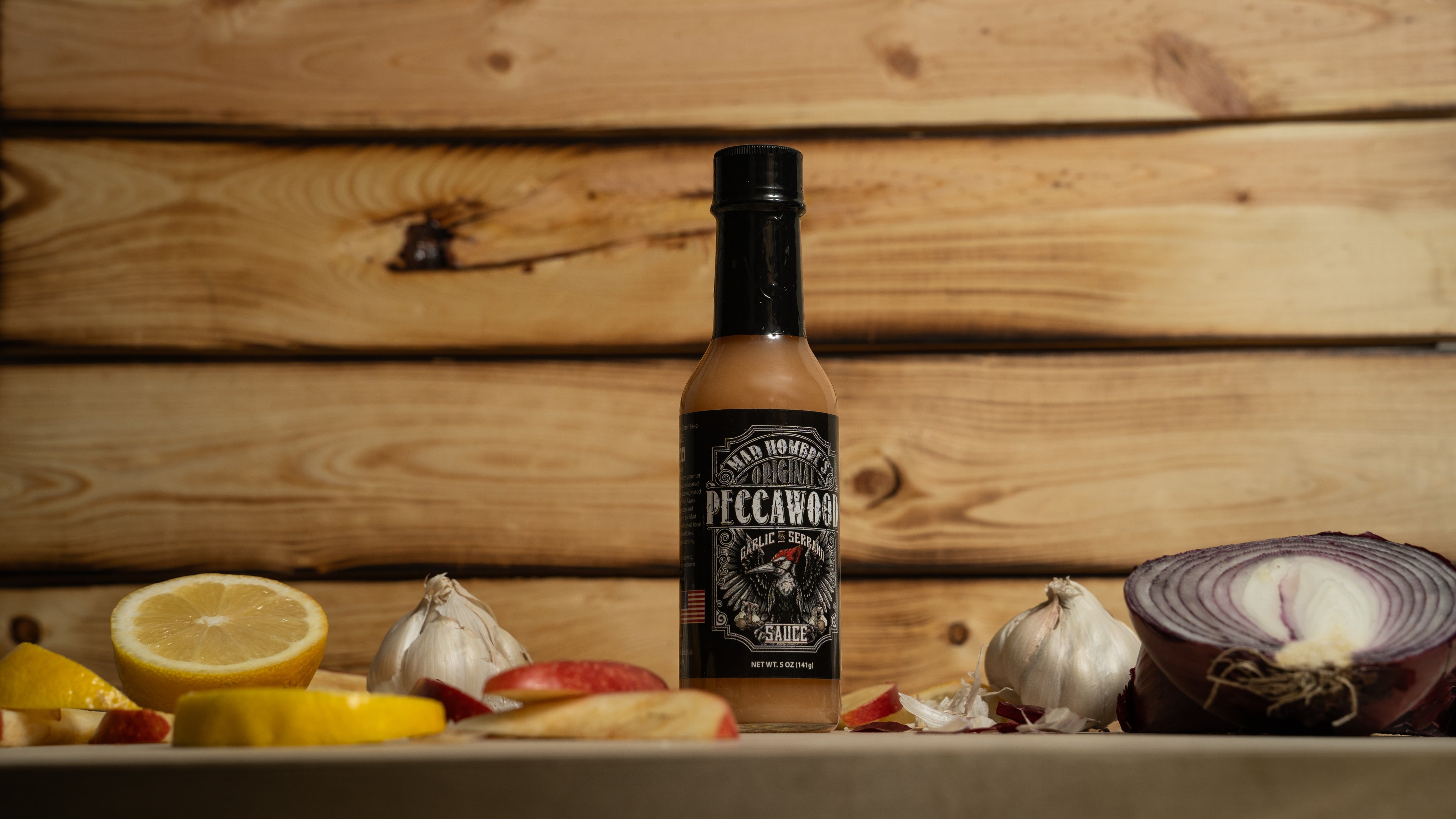 PeccaWood (Mild) Garlic & Serrano – Mad Hombre Hot Sauce