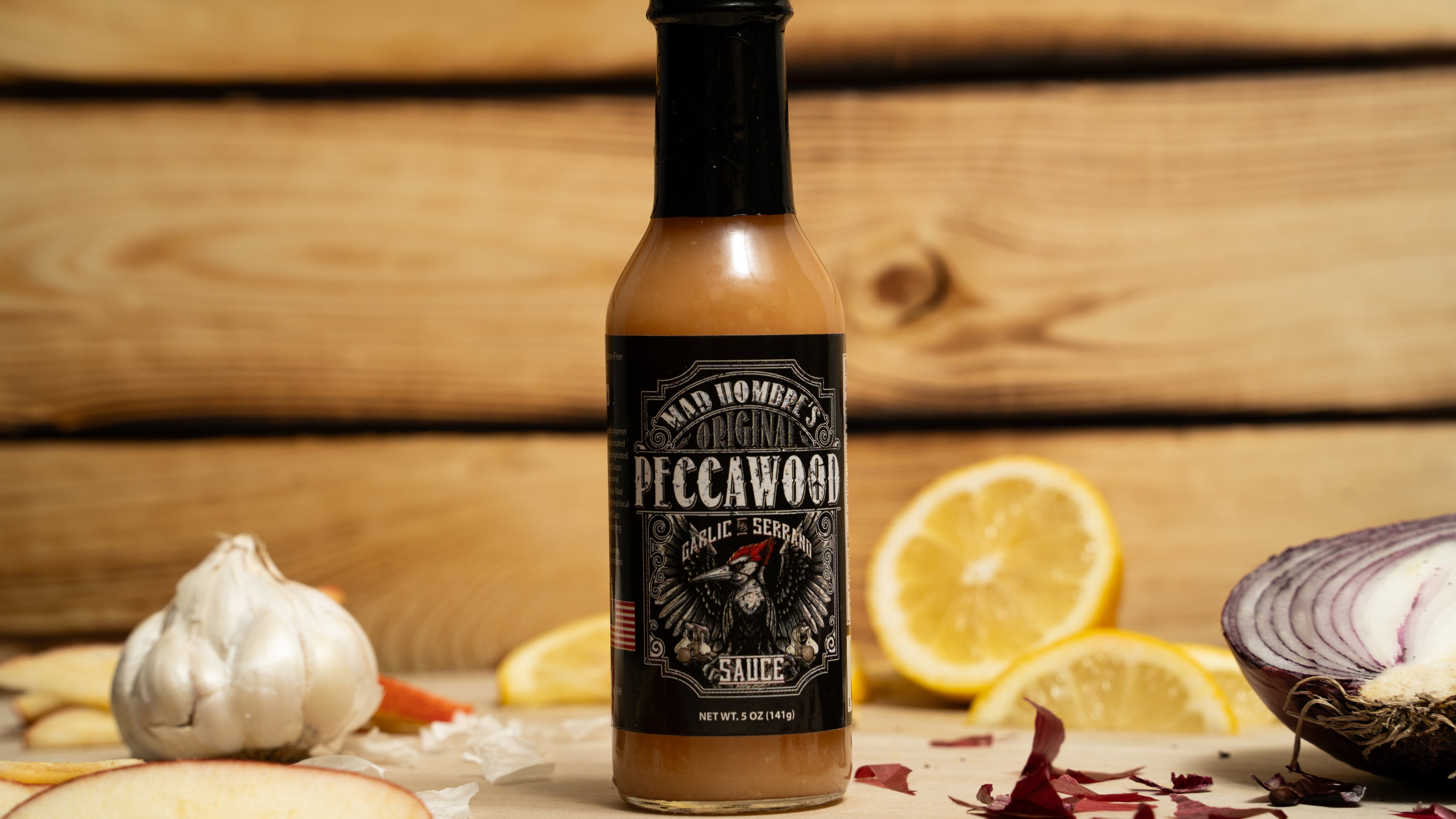 PeccaWood (Mild) Garlic & Serrano – Mad Hombre Hot Sauce